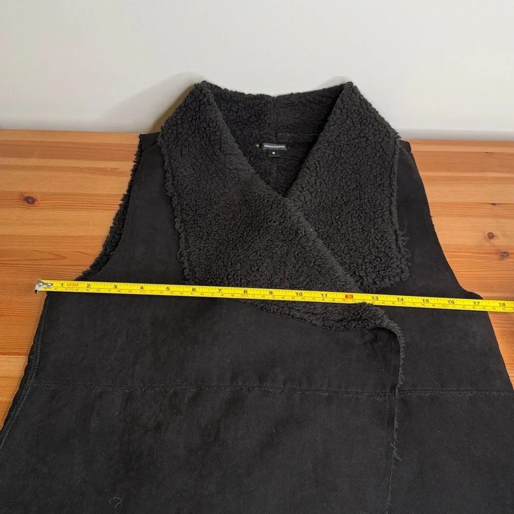 Stella & Dot Chalet Vest - Faux shearling - Black size small - Picture 11 of 11